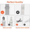 image5 STARS UNITED Bed Sheet Straps Set  Easy to Use Adjustable Elastic Fasteners with Metal Clips  Sheet Holders for Corners  Fitted Sheet Clips to Hold Sheets in Place  4 Pcs GreyGrey