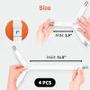 image5 STARS UNITED Bed Sheet Straps Set  Easy to Use Adjustable Elastic Fasteners with Metal Clips  Sheet Holders for Corners  Fitted Sheet Clips to Hold Sheets in Place  4 Pcs GreyWhite