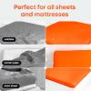 image5 STARS UNITED Bed Sheet Straps Set  Easy to Use Adjustable Elastic Fasteners with Metal Clips  Sheet Holders for Corners  Fitted Sheet Clips to Hold Sheets in Place  4 Pcs GreyWhite