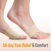 image5 STARS UNITED Bunion Relief Sleeve with Gel Cushion  2Pack Hallux Valgus Cover for Men and Women  Toe Spacer Socks with Pads for Comfort and ProtectionSmallMedium 2 Pack AntiSlip