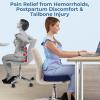 image5 STARS UNITED Donut Pillow Hemorrhoid Tailbone Cushion  Large Cushion for Pain Relief  Coccyx Prostate Sciatica Pelvic Floor Pressure Sores Pregnancy Postpartum Recovery BlackBlue
