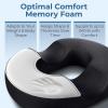 image5 STARS UNITED Donut Pillow Hemorrhoid Tailbone Cushion  Large Cushion for Pain Relief  Coccyx Prostate Sciatica Pelvic Floor Pressure Sores Pregnancy Postpartum Recovery BlackBlack