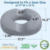 image5 STARS UNITED Donut Pillow Hemorrhoid Tailbone Cushion  Large Cushion for Pain Relief  Coccyx Prostate Sciatica Pelvic Floor Pressure Sores Pregnancy Postpartum Recovery BlackGray