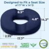 image5 STARS UNITED Donut Pillow Hemorrhoid Tailbone Cushion  Large Cushion for Pain Relief  Coccyx Prostate Sciatica Pelvic Floor Pressure Sores Pregnancy Postpartum Recovery BlackBlue