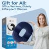 image5 STARS UNITED Donut Pillow Hemorrhoid Tailbone Cushion  Large Cushion for Pain Relief  Coccyx Prostate Sciatica Pelvic Floor Pressure Sores Pregnancy Postpartum Recovery BlackBlue