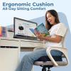 image5 STARS UNITED Donut Pillow Hemorrhoid Tailbone Cushion and Memory Foam Bolster Pillow Grey for Legs and for Back Pain