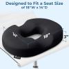 image5 STARS UNITED Donut Pillow Hemorrhoid Tailbone Cushion and Memory Foam Bolster Pillow Grey for Legs and for Back Pain