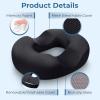 image5 STARS UNITED Donut Pillow Hemorrhoid Tailbone Cushion and Memory Foam Bolster Pillow for Legs and for Back Pain