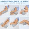 image5 STARS UNITED Half Moon Bolster SemiRoll Pillow Cooling Cover and Knee Pillow for Side Sleepers  Bundle 100 Memory Foam
