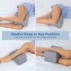 image5 STARS UNITED Half Moon Bolster SemiRoll Pillow Cooling Cover and Knee Pillow for Side Sleepers  Bundle 100 Memory Foam