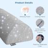 image5 STARS UNITED Half Moon Bolster SemiRoll Pillow Cooling Cover and Knee Pillow for Side Sleepers  Bundle 100 Memory Foam