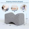 image5 STARS UNITED Half Moon Bolster SemiRoll Pillow and Knee Pillow for Side Sleepers  100 Memory Foam Bundle