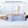 image5 STARS UNITED Half Moon Bolster SemiRoll Pillow and Knee Pillow for Side Sleepers  Bundle 100 Memory Foam