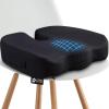 image5 STARS UNITED Half Moon Bolster SemiRoll Pillow and Seat Cushion for Desk Chair Bundle