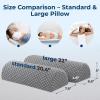 image5 STARS UNITED Knee Pillow for Back Sleeping  Memory Foam Cushion for Sciatica Pain Relief  Under Leg Support for Sleeping on Back  Half Moon Bolster for Bed WhiteGrey