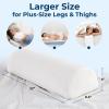 image5 STARS UNITED Knee Pillow for Back Sleeping  Memory Foam Cushion for Sciatica Pain Relief  Under Leg Support for Sleeping on Back  Half Moon Bolster for Bed WhiteWhite
