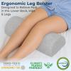 image5 STARS UNITED Knee Pillow for Back Sleeping  Memory Foam Cushion for Sciatica Pain Relief  Under Leg Support for Sleeping on Back  Half Moon Bolster for Bed WhiteNatural Gray