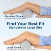 image5 STARS UNITED Knee Pillow for Back Sleeping  Memory Foam Cushion for Sciatica Pain Relief  Under Leg Support for Sleeping on Back  Half Moon Bolster for Bed WhiteNatural Gray