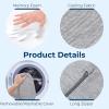 image5 STARS UNITED Knee Pillow for Back Sleeping  Memory Foam Cushion for Sciatica Pain Relief  Under Leg Support for Sleeping on Back  Half Moon Bolster for Bed WhiteArctic Gray