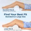 image5 STARS UNITED Knee Pillow for Back Sleeping  Memory Foam Cushion for Sciatica Pain Relief  Under Leg Support for Sleeping on Back  Half Moon Bolster for Bed WhiteWhite