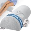 image5 STARS UNITED Knee Pillow for Back Sleeping  Memory Foam Cushion for Sciatica Pain Relief  Under Leg Support for Sleeping on Back  Half Moon Bolster for Bed WhiteNatural Gray