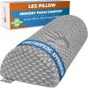 image5 STARS UNITED Knee Pillow for Back Sleeping  Memory Foam Cushion for Sciatica Pain Relief  Under Leg Support for Sleeping on Back  Half Moon Bolster for Bed WhiteGrey