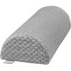 image5 STARS UNITED Knee Pillow for Back Sleeping  Memory Foam Cushion for Sciatica Pain Relief  Under Leg Support for Sleeping on Back  Half Moon Bolster for Bed WhiteGrey