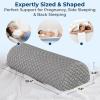 image5 STARS UNITED Knee Pillow for Back Sleeping  Memory Foam Cushion for Sciatica Pain Relief  Under Leg Support for Sleeping on Back  Half Moon Bolster for Bed WhiteGrey