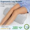 image5 STARS UNITED Knee Pillow for Back Sleeping  Memory Foam Cushion for Sciatica Pain Relief  Under Leg Support for Sleeping on Back  Half Moon Bolster for Bed WhiteNatural Gray