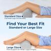 image5 STARS UNITED Knee Pillow for Back Sleeping  Memory Foam Cushion for Sciatica Pain Relief  Under Leg Support for Sleeping on Back  Half Moon Bolster for Bed WhiteArctic Gray