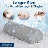 image5 STARS UNITED Knee Pillow for Back Sleeping  Memory Foam Cushion for Sciatica Pain Relief  Under Leg Support for Sleeping on Back  Half Moon Bolster for Bed WhiteArctic Gray