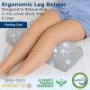 image5 STARS UNITED Knee Pillow for Back Sleeping  Memory Foam Cushion for Sciatica Pain Relief  Under Leg Support for Sleeping on Back  Half Moon Bolster for Bed WhiteArctic Gray