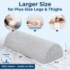 image5 STARS UNITED Knee Pillow for Back Sleeping  Memory Foam Cushion for Sciatica Pain Relief  Under Leg Support for Sleeping on Back  Half Moon Bolster for Bed WhiteNatural Gray