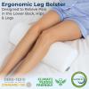 image5 STARS UNITED Knee Pillow for Back Sleeping  Memory Foam Cushion for Sciatica Pain Relief  Under Leg Support for Sleeping on Back  Half Moon Bolster for Bed WhiteWhite