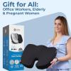image5 STARS UNITED Knee Pillow for Side Sleepers  100 Memory Foam and Seat Cushion for Desk Chair Bundle