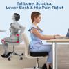 image5 STARS UNITED Knee Pillow for Side Sleepers  100 Memory Foam and Seat Cushion for Desk Chair Bundle