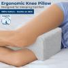 image5 STARS UNITED Knee Pillow for Side Sleepers  Hip Pain Relief Memory Foam Leg Cushion for Side Sleeping  Between Legs Pillow for Sciatica ampamp Lower Back Pain WhiteNatural Gray