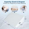 image5 STARS UNITED Knee Pillow for Side Sleepers  Hip Pain Relief Memory Foam Leg Cushion for Side Sleeping  Between Legs Pillow for Sciatica ampamp Lower Back Pain WhiteWhite