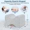 image5 STARS UNITED Knee Pillow for Side Sleepers  Hip Pain Relief Memory Foam Leg Cushion for Side Sleeping  Between Legs Pillow for Sciatica ampamp Lower Back Pain WhiteNatural Gray