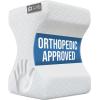 image5 STARS UNITED Knee Pillow for Side Sleepers  Hip Pain Relief Memory Foam Leg Cushion for Side Sleeping  Between Legs Pillow for Sciatica ampamp Lower Back Pain WhiteWhite