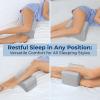 image5 STARS UNITED Knee Pillow for Side Sleepers  Hip Pain Relief Memory Foam Leg Cushion for Side Sleeping  Between Legs Pillow for Sciatica ampamp Lower Back Pain WhiteArctic Gray