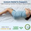 image5 STARS UNITED Knee Pillow for Side Sleepers  Hip Pain Relief Memory Foam Leg Cushion for Side Sleeping  Between Legs Pillow for Sciatica ampamp Lower Back Pain WhiteWhite