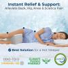 image5 STARS UNITED Knee Pillow for Side Sleepers  Hip Pain Relief Memory Foam Leg Cushion for Side Sleeping  Between Legs Pillow for Sciatica ampamp Lower Back Pain WhiteArctic Gray