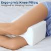 image5 STARS UNITED Knee Pillow for Side Sleepers  Hip Pain Relief Memory Foam Leg Cushion for Side Sleeping  Between Legs Pillow for Sciatica ampamp Lower Back Pain WhiteWhite