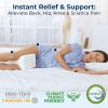 image5 STARS UNITED Knee Pillow for Side Sleepers  Hip Pain Relief Memory Foam Leg Cushion for Side Sleeping  Between Legs Pillow for Sciatica ampamp Lower Back Pain WhiteWhite
