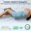 image5 STARS UNITED Knee Pillow for Side Sleepers  Hip Pain Relief Memory Foam Leg Cushion for Side Sleeping  Between Legs Pillow for Sciatica ampamp Lower Back Pain WhiteGray