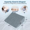 image5 STARS UNITED Knee Pillow for Side Sleepers  Hip Pain Relief Memory Foam Leg Cushion for Side Sleeping  Between Legs Pillow for Sciatica ampamp Lower Back Pain WhiteGray