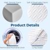 image5 STARS UNITED Knee Pillow for Side Sleepers  Hip Pain Relief Memory Foam Leg Cushion for Side Sleeping  Between Legs Pillow for Sciatica ampamp Lower Back Pain WhiteWhite