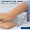 image5 STARS UNITED Knee Pillow for Side Sleepers  Hip Pain Relief Memory Foam Leg Cushion for Side Sleeping  Between Legs Pillow for Sciatica ampamp Lower Back Pain WhiteArctic Gray