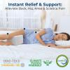 image5 STARS UNITED Knee Pillow for Side Sleepers  Hip Pain Relief Memory Foam Leg Cushion for Side Sleeping  Between Legs Pillow for Sciatica ampamp Lower Back Pain WhiteNatural Gray